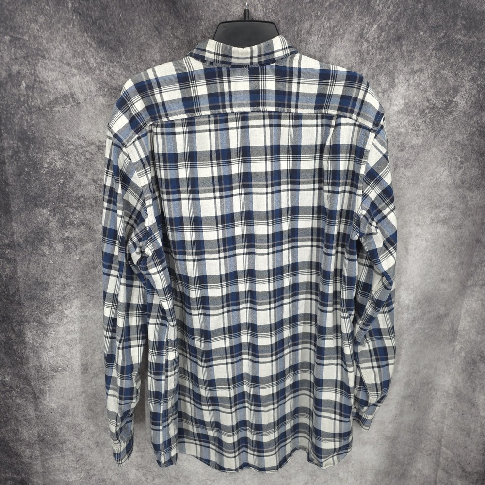 Eddie Bauer Flannel Shirt Mens XLT  Plaid Button Up Relaxed Fit Heavyweight - Picture 5 of 11
